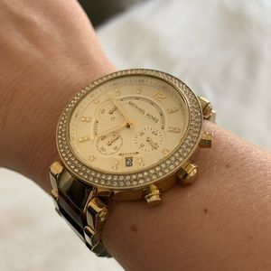 Michael Kors watch - Tortoiseshell Rhinestones